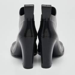 Bottega Veneta Black Rubber Ankle Boots Size 37