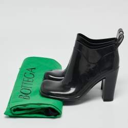 Bottega Veneta Black Rubber Ankle Boots Size 37