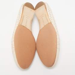 Pre Owned Bottega Veneta Light Pink Intrecciato Leather Ballet Flats Size 36.5