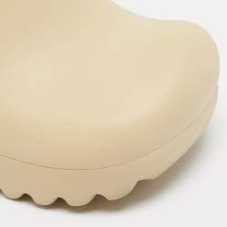 Bottega Veneta Beige Rubber Flash Mules Size 39
