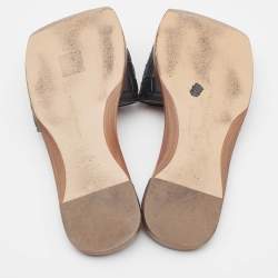 Bottega Veneta Black Quilted Leather Lido Flat Slides Size 36