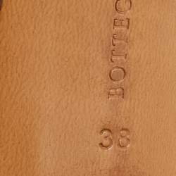 Pre Owned Bottega Veneta Grey Intrecciato Leather Slide Sandals Size 38