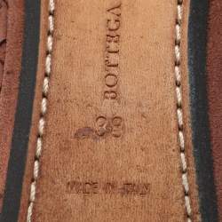 Bottega Veneta Brown Suede Intrecciato Flats Size 38