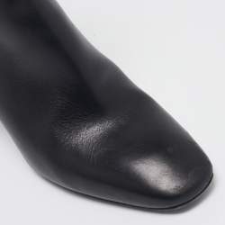 Bottega Veneta Black Leather Ankle Length Boots Size 39