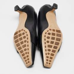 Bottega Veneta Black Calf Hair and Leather BV Madame Pumps Size 38.5