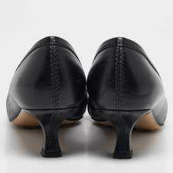 Bottega Veneta Black Calf Hair and Leather BV Madame Pumps Size 38.5