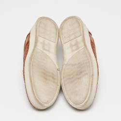 Bottega Veneta Tan Intrecciato Leather Dodger Slip On Sneakers Size 40