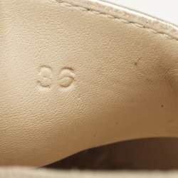 Bottega Veneta Gold Intrecciato Leather Espadrille Flats Size 36