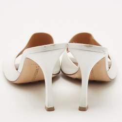 Bottega Veneta White Leather Strech Mules Size 41
