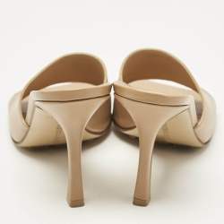 Bottega Veneta Beige Leather Stretch Slide Sandals Size 39
