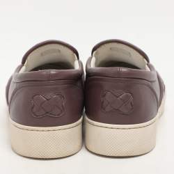 Bottega Veneta Mauve Intrecciato Leather Dodger Slip on Sneakers Size 37