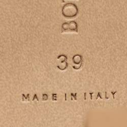 مملوكة مسبقًا Bottega Veneta Cream Leather Strappy Slingback Pumps Size 39