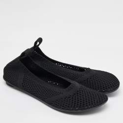 Bottega Veneta Black Stretch Knit Atomic Ballet Flats Size 39