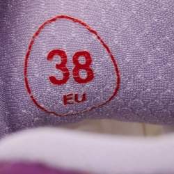 Bottega Veneta Purple/Red Mesh and Leather Orbit Sneakers Size 38
