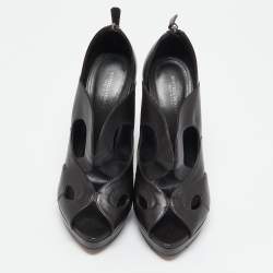 مملوكة مسبقًا Bottega Veneta Brown Leather Peep Toe Pumps Size 40