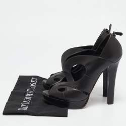 مملوكة مسبقًا Bottega Veneta Brown Leather Peep Toe Pumps Size 40