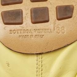 Bottega Veneta Green Leather Scrunch Block Pumps Size 38