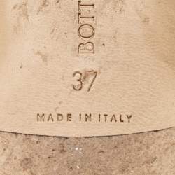 Pre Owned Bottega Veneta Beige Leather Lido Flat Sandals Size 37