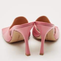 مملوكة مسبقًا صندل سلايد بوتيغا فينيتا مقدمة مربعة جلد زهري مقاس 40