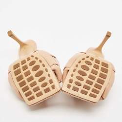 Bottega Veneta Beige Intrecciato Leather Lido Slide Sandals Size 39
