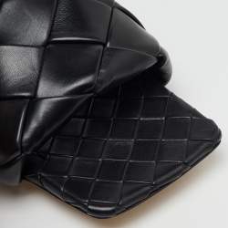Bottega Veneta Black Intrecciato Leather Lido Flat Slide Sandals Size 39.5