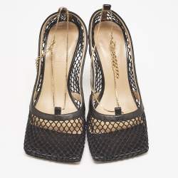 Bottega Veneta Black Mesh Strech Pumps Size 34
