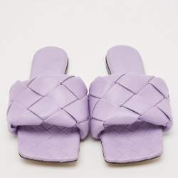 Pre Owned صندل سلايد بوتيغا فينيتا جلد أنترشياتو بنفسجي مقاس 37.5