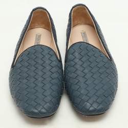 مملوكة مسبقًا حذاء باليرينا بوتيغا فينيتا جلد انتريشياتو أزرق مقاس 37