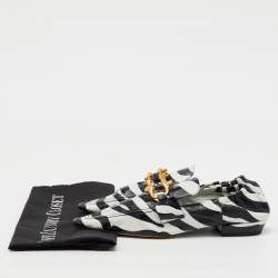 Bottega Veneta Black/White Zebra Print Leather BV Madame Loafers Size 38.5