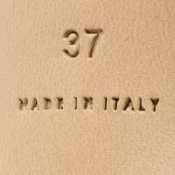 Pre Owned Bottega Veneta Metallic Green Intrecciato Leather Lido Slide Sandals Size 37