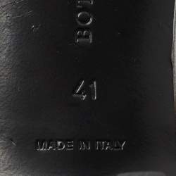 مملوكة مسبقًا حذاء كعب عالي بوتيغا فينيتا جلد معدني/أسود بحزام خلفي مقاس 41