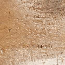 Pre Owned Bottega Veneta Blue Intrecciato Leather Slingback Open Toe Flat Sandals Size 39.5