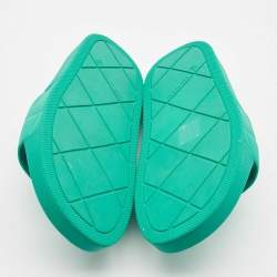 Bottega Veneta Green Rubber Pool Flat Slides Size 38