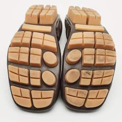 Bottega Veneta Brown Leather Scrunch Ballet Flats Size 38