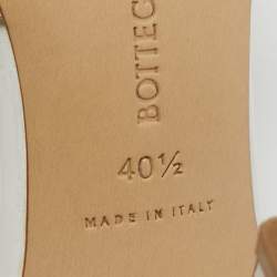Bottega Veneta White Quilted Leather Lido Slide Sandals Size 40.5