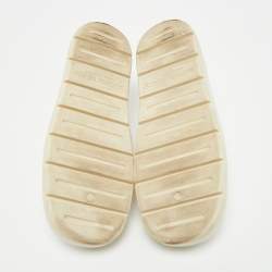 Pre Owned Bottega Veneta Cream Rubber Puddle Slingbacks Sandals Size 38