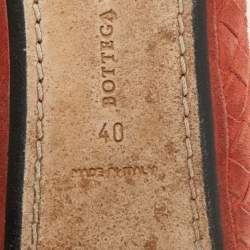 Pre Owned Bottega Veneta Brick Intrecciato Suede Smoking Slippers Size 40