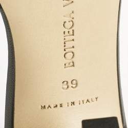 Pre Owned Bottega Veneta Black Crystal Embellished Mesh Sparkle Stretch Sandals Size 39