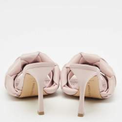 Pre Owned Bottega Veneta Light Lilac Intrecciato Leather Lido Slide Sandals Size 39