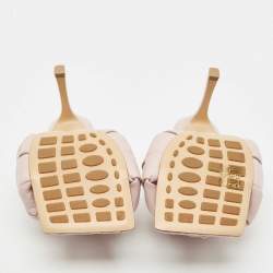 Pre Owned Bottega Veneta Light Lilac Intrecciato Leather Lido Slide Sandals Size 39