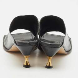 مملوكة مسبقًا صندل بوتيغا فينيتا ستريتش جلد أسود مقاس 39