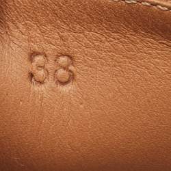 Pre Owned Bottega Veneta Metallic Gold Intrecciato Canvas Espadrille Flats Size 38