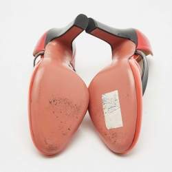 Pre Owned Bottega Veneta Tricolour Patent Leather Mary Jane Pumps Size 38