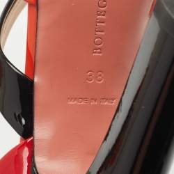 Pre Owned Bottega Veneta Tricolour Patent Leather Mary Jane Pumps Size 38