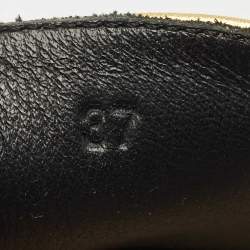 Pre Owned Bottega Veneta Gold Leather Intrecciato Espadrille Flats Size 37