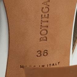 Pre Owned Bottega Veneta White Leather Almond Shape Slingback Pumps Size 36