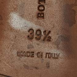 Pre Owned Bottega Veneta Pink Intrecciato Leather Ballet Flats Size 39.5