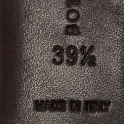 Pre Owned Bottega Veneta Red Satin Veneta Ballet Flats Size 39.5