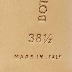 Pre Owned Bottega Veneta Burgundy Leather Chain Stretch Sandals Size 38.5