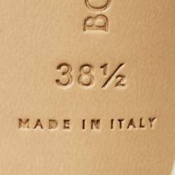 Pre Owned Bottega Veneta White Leather Lido Slide Sandals Size 38.5